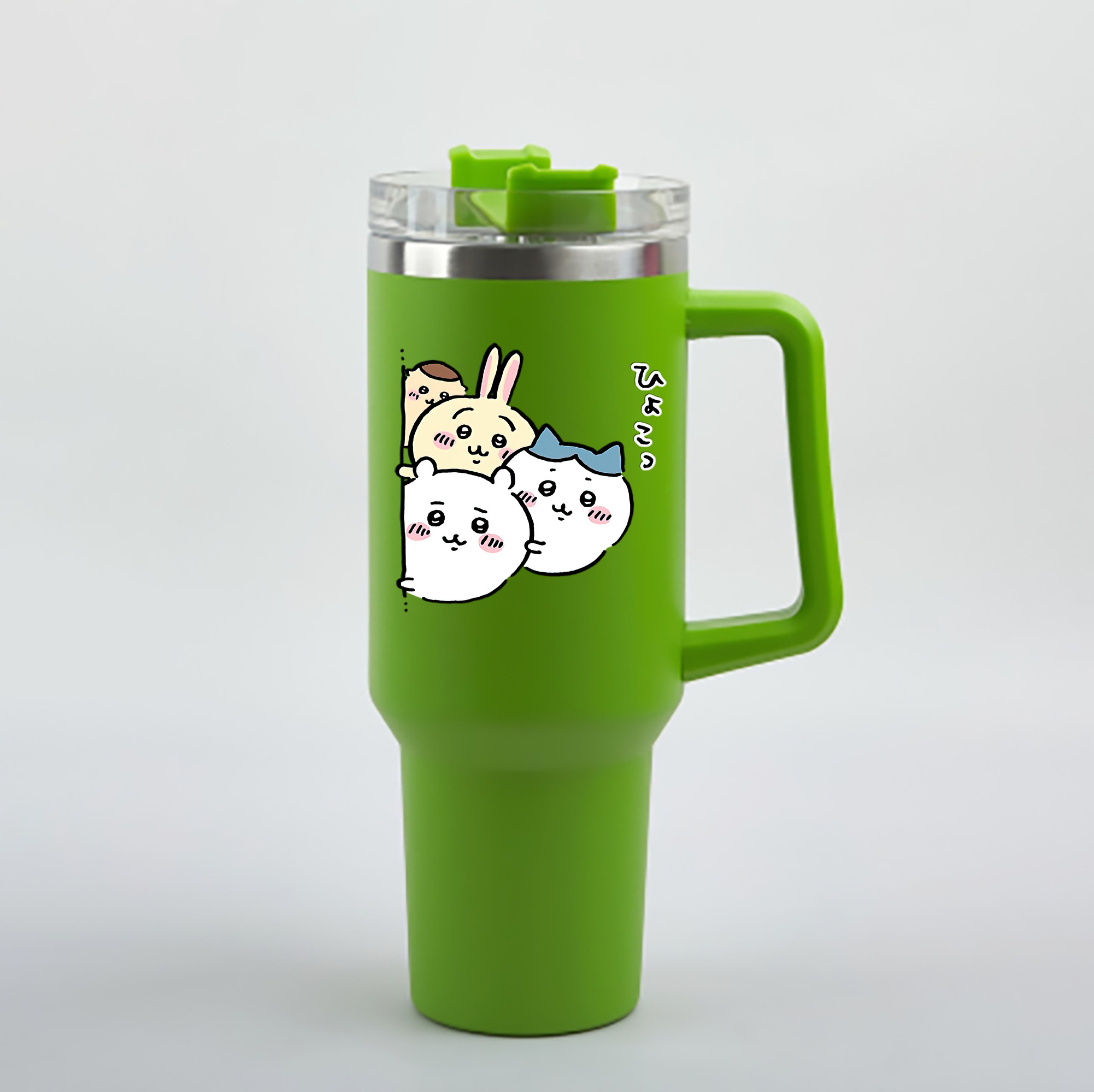 （画像用） ちいかわ ちいかわ Chii-kawa chiikawa 1200mL車用タンブラー - クリスタルステッカー（プラスチックストロー付き）